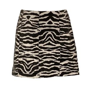 Maximalism Chic Zebra Print Mini Skirt